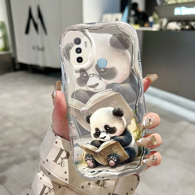 Ốp Lưng OPPO A53 2020 A33 2020 A53s A54 A32 A11s Case Trong suốt Gấu trúc sáng tạo dễ thương