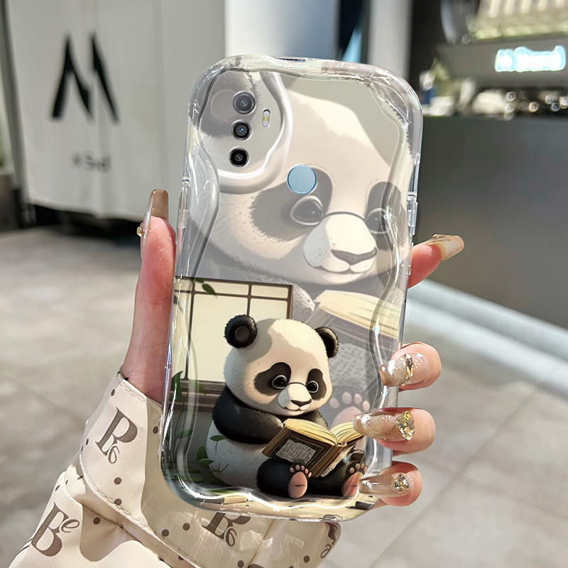Ốp Lưng OPPO A53 2020 A33 2020 A53s A54 A32 A11s Case Trong suốt Gấu trúc sáng tạo dễ thương