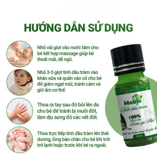 Tinh Dầu Tràm MABIO Giúp Giữ Ấm Cơ Thể Hương Thơm Dịu Nhẹ An Toàn Với Trẻ Nhỏ MABIO Chính Hãng