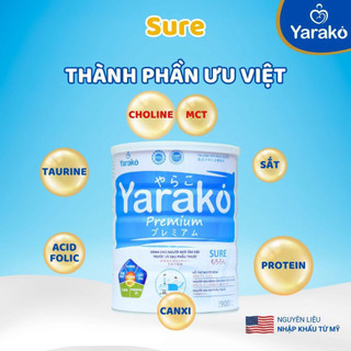Sữa Cho Người Ốm YARAKO PREMIUM SURE Dành Cho Người Mới Ốm Dậy Trước Và Sau Phẫu Thuật Hộp 400g