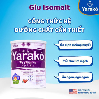 Sữa Yarako Premium Glu Isomalt – Sữa Dành Riêng Cho Người Tiểu Đường & Tiền Đái Tháo Đường - Lon 400/900G00/900