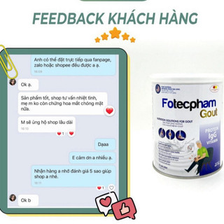 Sữa Fotecpham GOUT - Sản Phẩm Chuyên Biệt Hỗ Trợ Cho Người Bị Gout Chính Hãng 400g