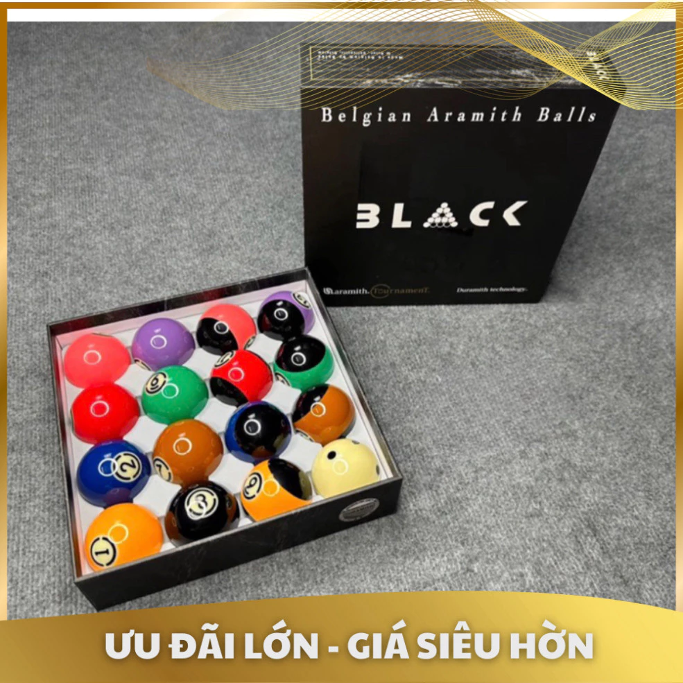 Bộ bóng bida lỗ BLACK Aramith hàng chuẩn nhập Đài - Phụ kiện bida giá gốc