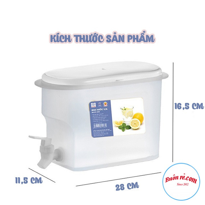 Bình Đựng Nước Có Vòi 3.5 LÍT VIỆT NHẬT , Bình Đựng Nước Hoa Quả Trái Cây Chuyên Để Tủ Lạnh Siêu Tiện Lợi