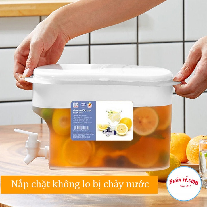 Bình Đựng Nước Có Vòi 3.5 LÍT VIỆT NHẬT , Bình Đựng Nước Hoa Quả Trái Cây Chuyên Để Tủ Lạnh Siêu Tiện Lợi