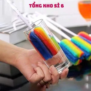 Cây Cọ Rửa Cốc Ly Bình Sữa Đầu Mút Cho Bé, Chất Liệu Bọt Biển 7 Màu Dễ Dàng Làm Sạch Mọi Vết Bẩn
