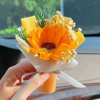 Bó Hoa Khô Mini Trang Trí Cửa Gió Ô tô, Bó Hoa Mini Decor Mùi Thơm Quà Tặng Ý Nghĩa Life Plus - HK01