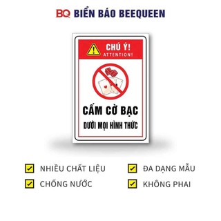 Biển báo CẤM CỜ BẠC DƯỚI MỌI HÌNH THỨC