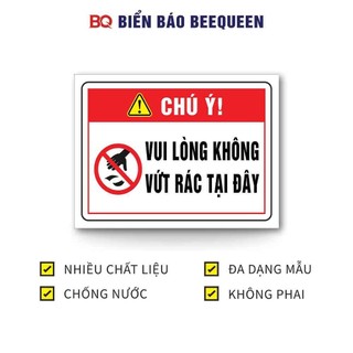 Biển báo VUI LÒNG KHÔNG VỨT RÁC TẠI ĐÂY