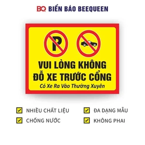 Biển báo VUI LÒNG KHÔNG ĐỖ XE TRƯỚC CỔNG D79