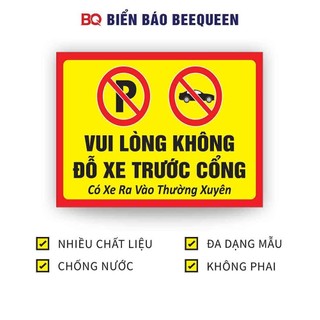 Biển báo VUI LÒNG KHÔNG ĐỖ XE TRƯỚC CỔNG D79