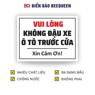 Biển báo KHÔNG ĐẬU XE Ô TÔ TRƯỚC CỬA D86