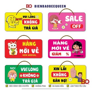 Biển báo hàng mới về, biên hàng sale treo cửa hàng quán xá