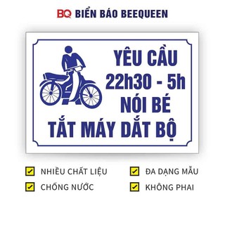 Biển báo YÊU CẦU NÓI BÉ ĐI NHẸ NÓI KHẼ TẮT MÁY ĐI BỘ D107