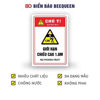 Biển báo GIỚI HẠN CHIỀU CAO 1.8m h64