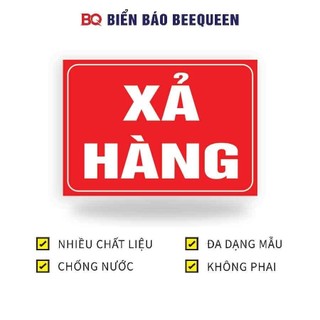 Biển báo decal dán hoặc tấm treo XẢ HÀNG, THANH LÝ cho cửa hàng - BQ