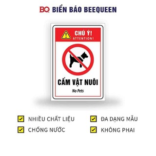 Biển báo CẤM VẬT NUÔI 20x30cm - BQ