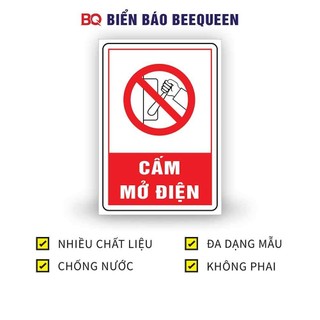 Biển báo CẤM MỞ ĐIỆN A25