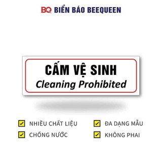 Biển báo CẤM ĐI VỆ SINH song ngữ Việt Anh