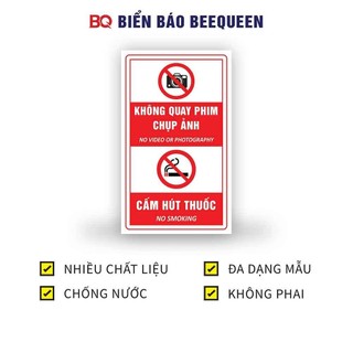 Biển ghép KHÔNG QUAY PHIM CHỤP ẢNH VÀ CẤM HÚT THUỐC F11