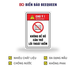 Biển báo KHÔNG ĐỂ ĐỒ CẢN TRỞ LỐI THOÁT HIỂM, LỐI ĐI