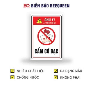 Biển CẤM CỜ BẠC 20x30cm - BQ