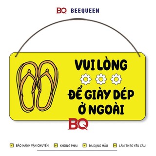 Biển để giày dép gọn gàng lên kệ, biển bỏ giày dép bên ngoài