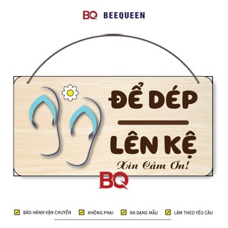 Biển để giày dép gọn gàng lên kệ, biển bỏ giày dép bên ngoài