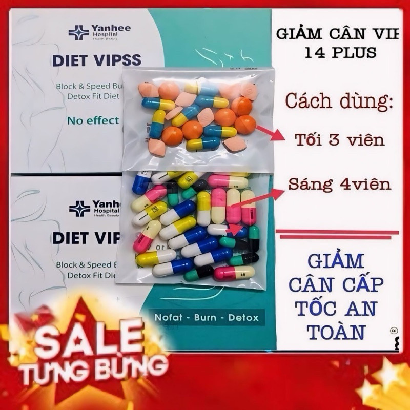 Giảm Cân Câp Tốc Vip 7 Yanhee Plus Thái Lan giảm ngay 7-9kg