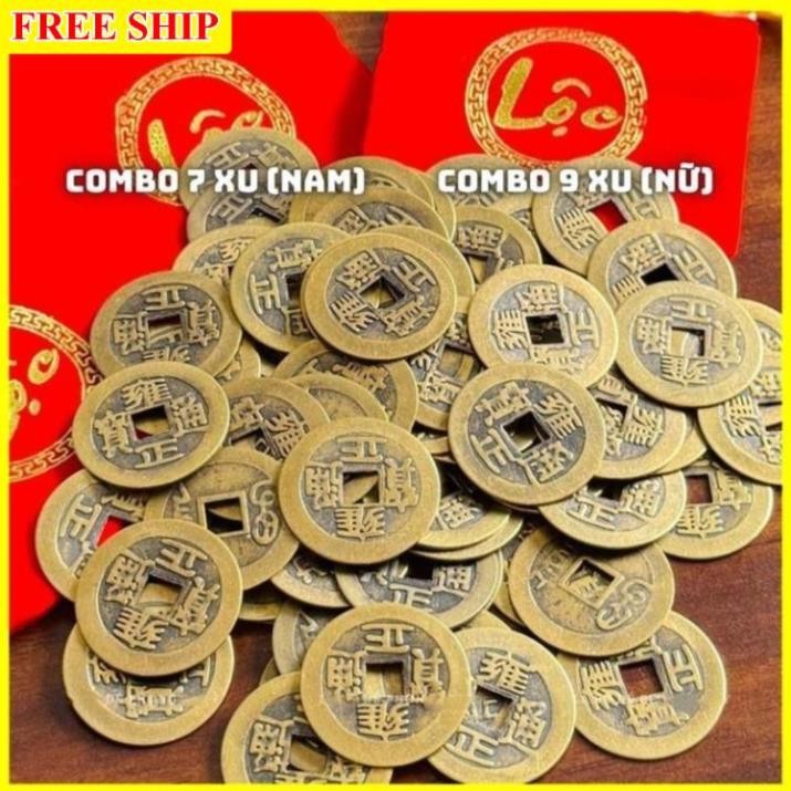 [LGD] Đồng Xu Phong Thủy 7 Xu Nam – 9 Xu Nữ Mang Lại Phú Quý | Shopee ...