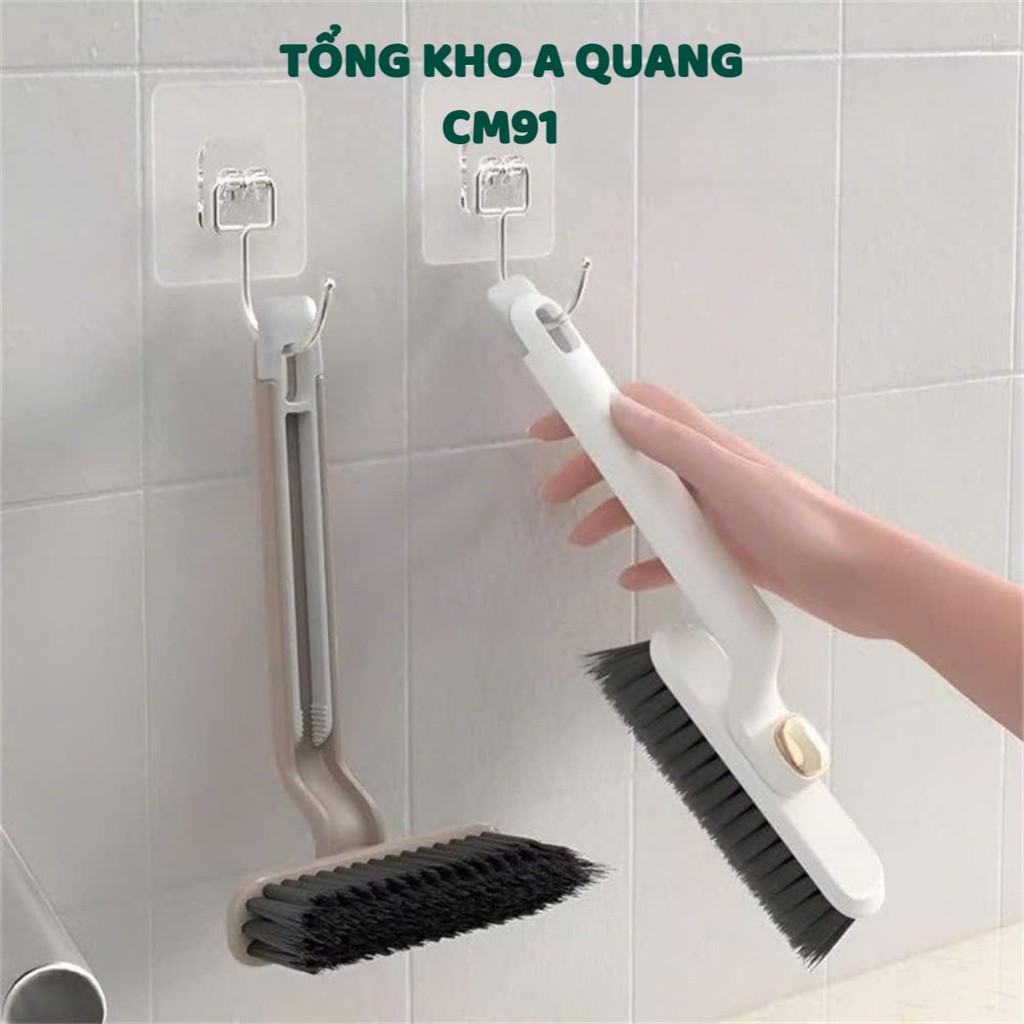 Cọ Xoay Loại Bỏ Bụi Bẩn, Tóc Rụng, Cặn Bám,Bàn Chải Cọ Khe Hở 2 In 1 Tiện Lợi - CHỔI VỆ SINH ĐẦU XOAY 360 ĐỘ