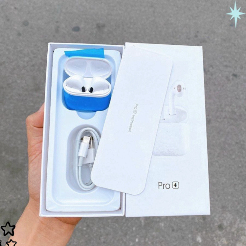 Tai Nghe Bluetooth PRO4  Không Dây TWS Cảm Ứng Chạm Khử Tiếng Ồn Dùng Chơi Game, Nghe Nhạc - PR04 HOT HOT HOT