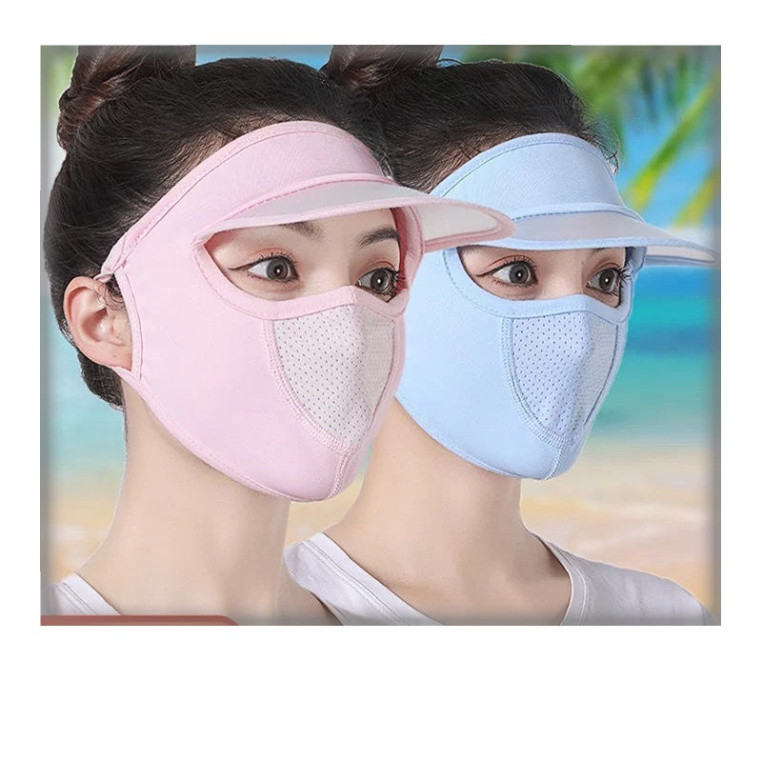 thoáng khí với vành mặt nạ kem chống nắng ice silk che nắng nam nữ che mặt nạ toàn mặt ntt95