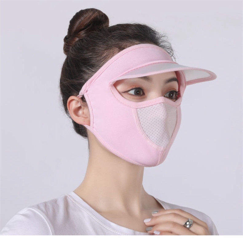 thoáng khí với vành mặt nạ kem chống nắng ice silk che nắng nam nữ che mặt nạ toàn mặt ntt95
