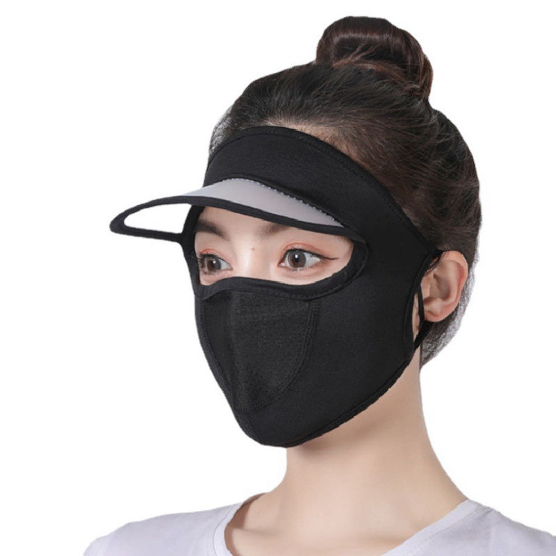 thoáng khí với vành mặt nạ kem chống nắng ice silk che nắng nam nữ che mặt nạ toàn mặt ntt95