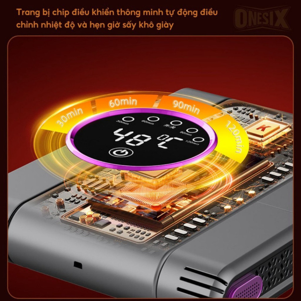 Máy sấy giày thông minh công suất 150W 3 chiều xoay 360 độ có tia UV khử mùi, khử khuẩn cao cấp ntt95