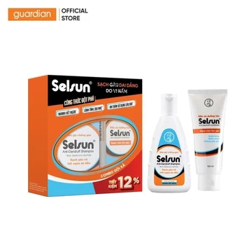 Bộ Sản Phẩm Selsun Hỗ Trợ Giảm Gàu (Dầu Gội 100ml + Dầu Xả 100ml)