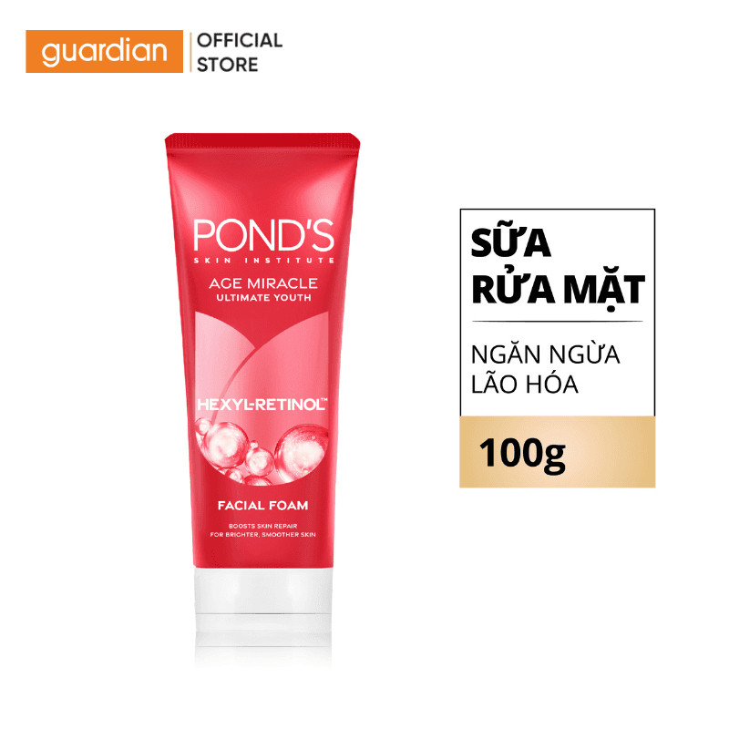 Sữa Rửa Mặt Hỗ Trợ Làm Chậm Lão Hóa Pond'S Age Miracle 100g