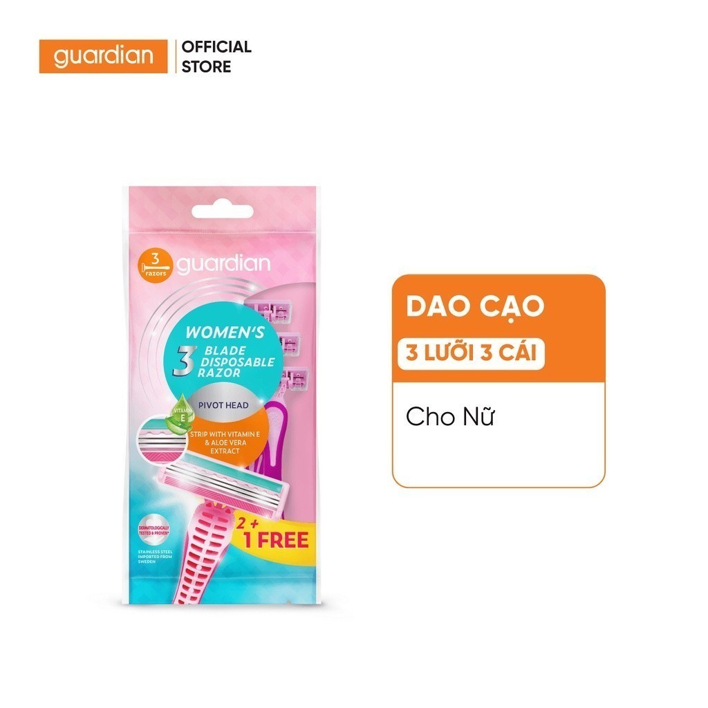 Dao Cạo 3 Lưỡi Dùng Một Lần Cho Nữ Guardian Women'S 3 Blade Disposable ...