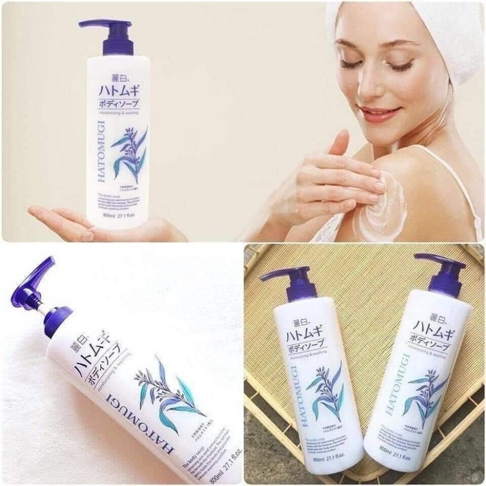 Ảnh Sữa Tắm Sáng Da Reihaku Hatomugi 800ml 2