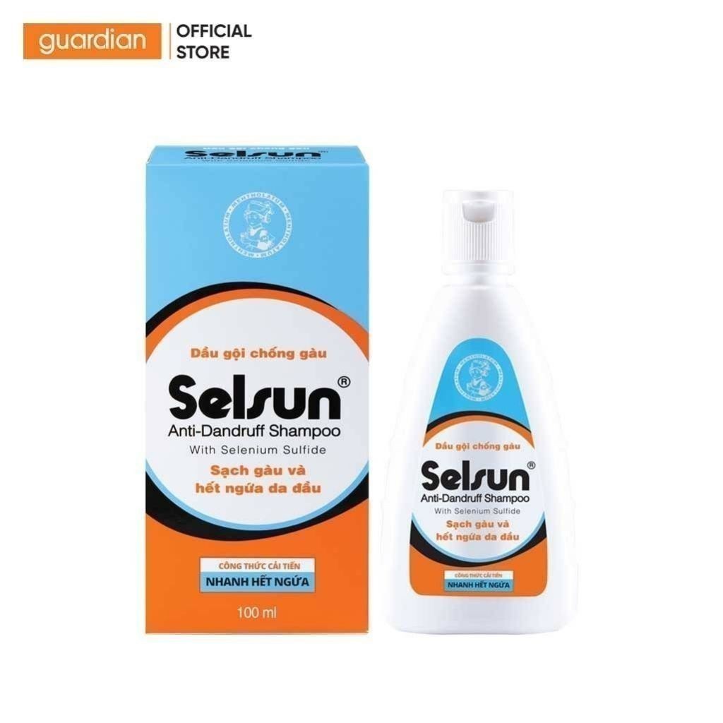 Ảnh Dầu Gội Giảm Gàu, Hỗ Trợ Làm Sạch Gàu Selsun Anti-Dandruff Shampoo Guardian 100ml 1