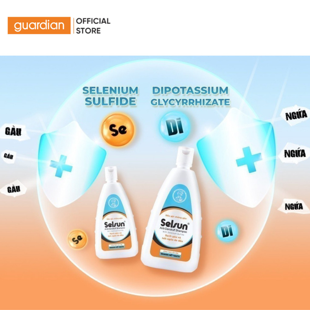 Ảnh Dầu Gội Giảm Gàu, Hỗ Trợ Làm Sạch Gàu Selsun Anti-Dandruff Shampoo Guardian 100ml 3