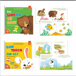 [Chuẩn NXB] Sách Thiếu Nhi - Bộ 8 Quyển Ehon Cùng Con Khám Phá Thế Giới Động Vật (Song Ngữ Anh Việt) Dành Cho Bé Từ 0-6t