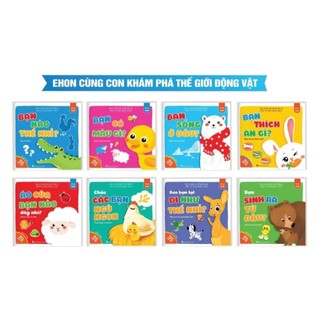 [Chuẩn NXB] Sách Thiếu Nhi - Bộ 8 Quyển Ehon Cùng Con Khám Phá Thế Giới Động Vật (Song Ngữ Anh Việt) Dành Cho Bé Từ 0-6t