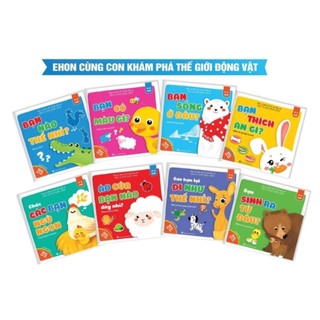 [Chuẩn NXB] Sách Thiếu Nhi - Bộ 8 Quyển Ehon Cùng Con Khám Phá Thế Giới Động Vật (Song Ngữ Anh Việt) Dành Cho Bé Từ 0-6t