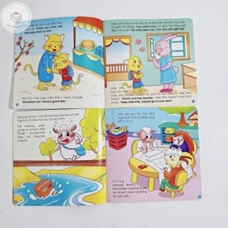 [Chuẩn NXB] Sách - Truyện tranh Ehon kỹ năng giao tiếp cho bé 2 tuổi song ngữ kèm file nghe (túi 10 cuốn)