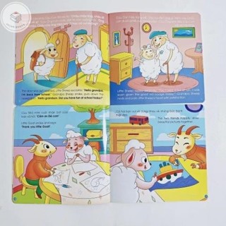 [Chuẩn NXB] Sách - Truyện tranh Ehon kỹ năng giao tiếp cho bé 2 tuổi song ngữ kèm file nghe (túi 10 cuốn)