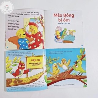 [Chuẩn NXB] Sách - Truyện tranh Ehon kỹ năng giao tiếp cho bé 2 tuổi song ngữ kèm file nghe (túi 10 cuốn)