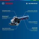 Máy mài góc nhỏ BOSCH GWS 9-125 - Tặng kèm 2 Đá mài + cắt — ảnh 3
