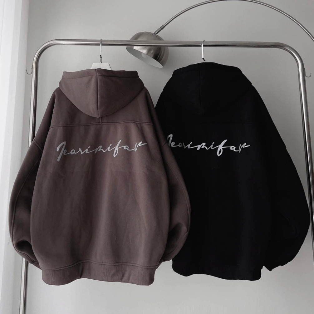Áo Khoác Hoodie Phản Quang, Thiết Kế Dây Kéo Chắc Chắn, Vải Nỉ Lót Bông, Form Bigsize Rộng Rãi, Có túi trong tiện lợi